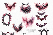 Watercolor Gothic Halloween, a Seasonal Illustration by Olga Koelsch (Thumbnail 5 of 12)