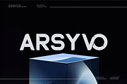 Arysvo || Modern Futuristic Display, a Sans Serif Font by Ermedia Studio (Thumbnail 1 of 10)