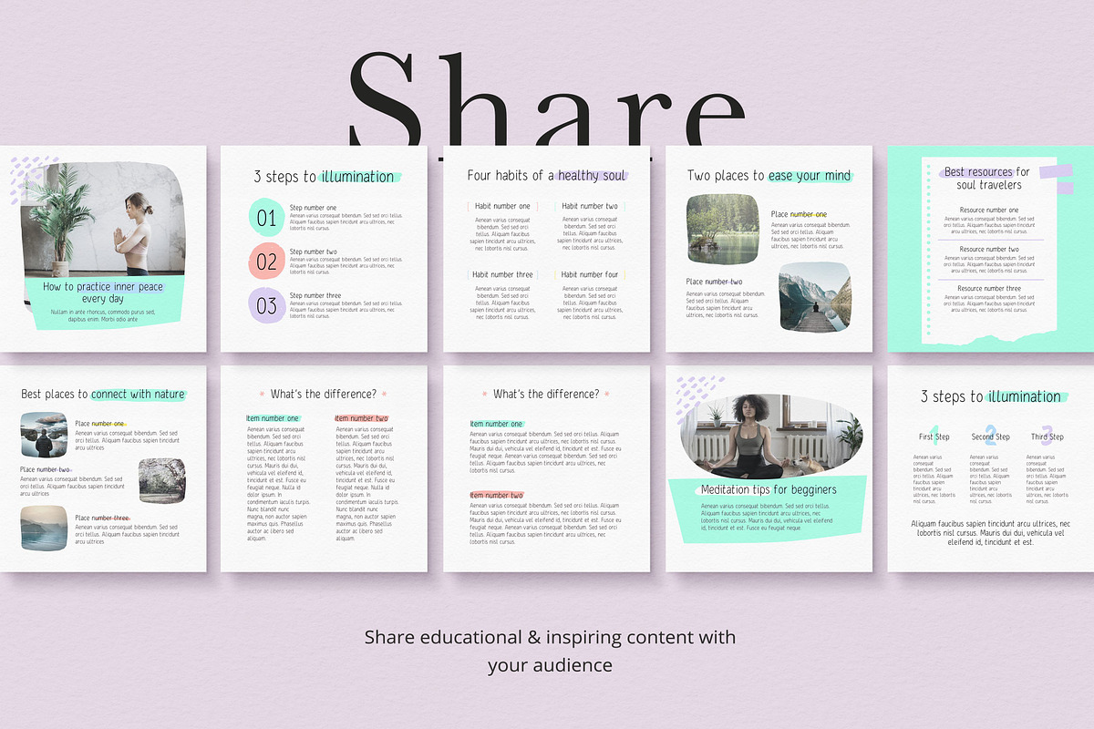 Life Coach Instagram Templates Pack, a Social Media Template by Sakura Digitals (Photo 5 of 9)