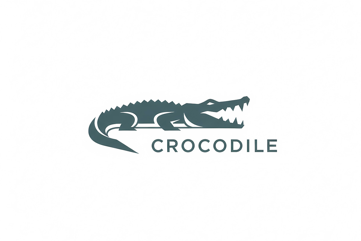 inimal Crocodile Logo, a Branding & Logo Template by Logocreative (Photo 2 of 2)