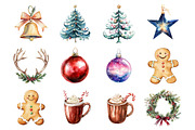 Whimsical Christmas Clipart, an Illustration by Design Market (Thumbnail 2 of 4)