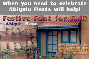 Abiquiu Fiesta: happy font!
