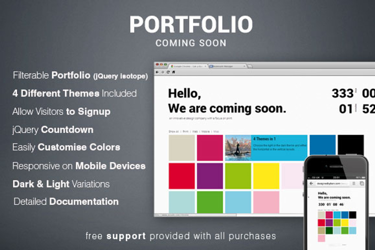 Design Portfolio Coming Soon, a Websites & App Template by DesignedByBen (Photo 1 of 2)
