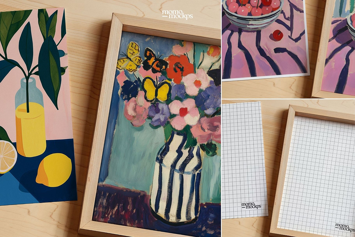Double Frame Close Up Mockup | DIN A, a Mockup by momomockps (Photo 4 of 9)