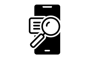 Msgid search solid icon, a Solid Icon by Creative priyanka