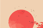 Red Umbrella and Rising Sun, a Decorative Illustration by 3D assets for your awesom (Thumbnail 2 of 3)