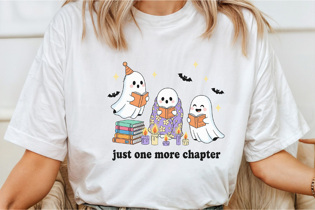 Just One More Chapter Ghost PNG, an Illustration by DreamCafeArt (Photo 3 of 7)