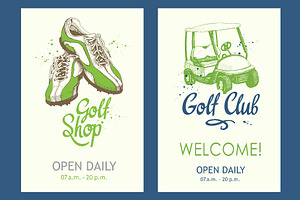 Golf Sketch Illustrations