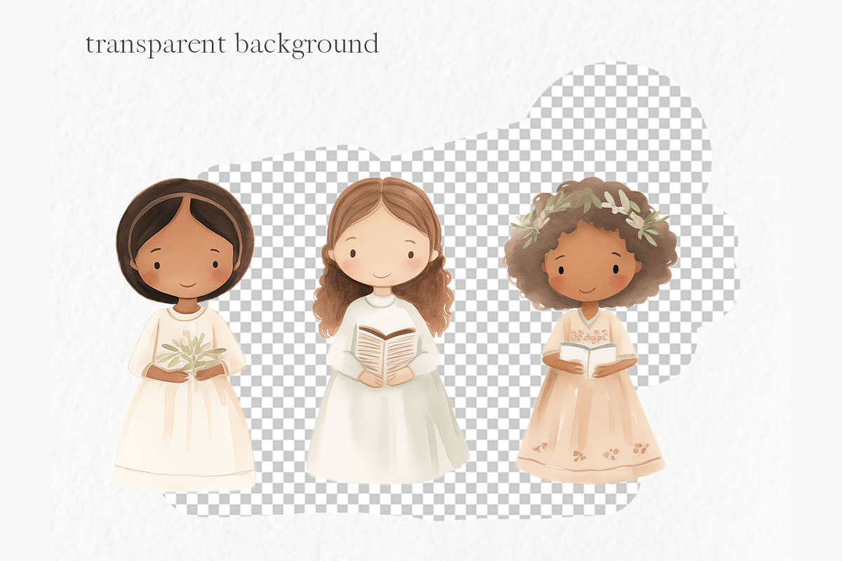 First communion watercolor clipart, an Object Graphic by MyLittleMeow (Photo 9 of 9)