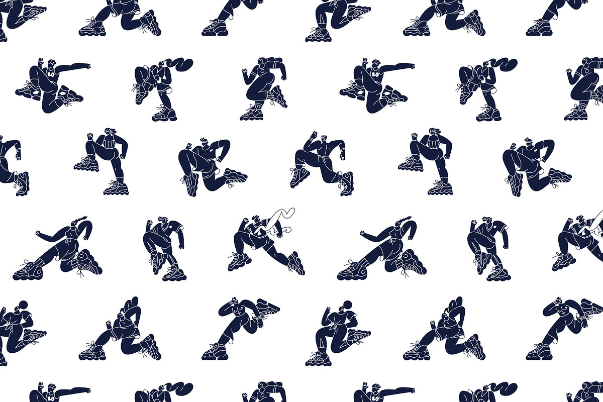 Running people set + backgrounds, a Sport Illustration by PaperTrident (Photo 12 of 13)
