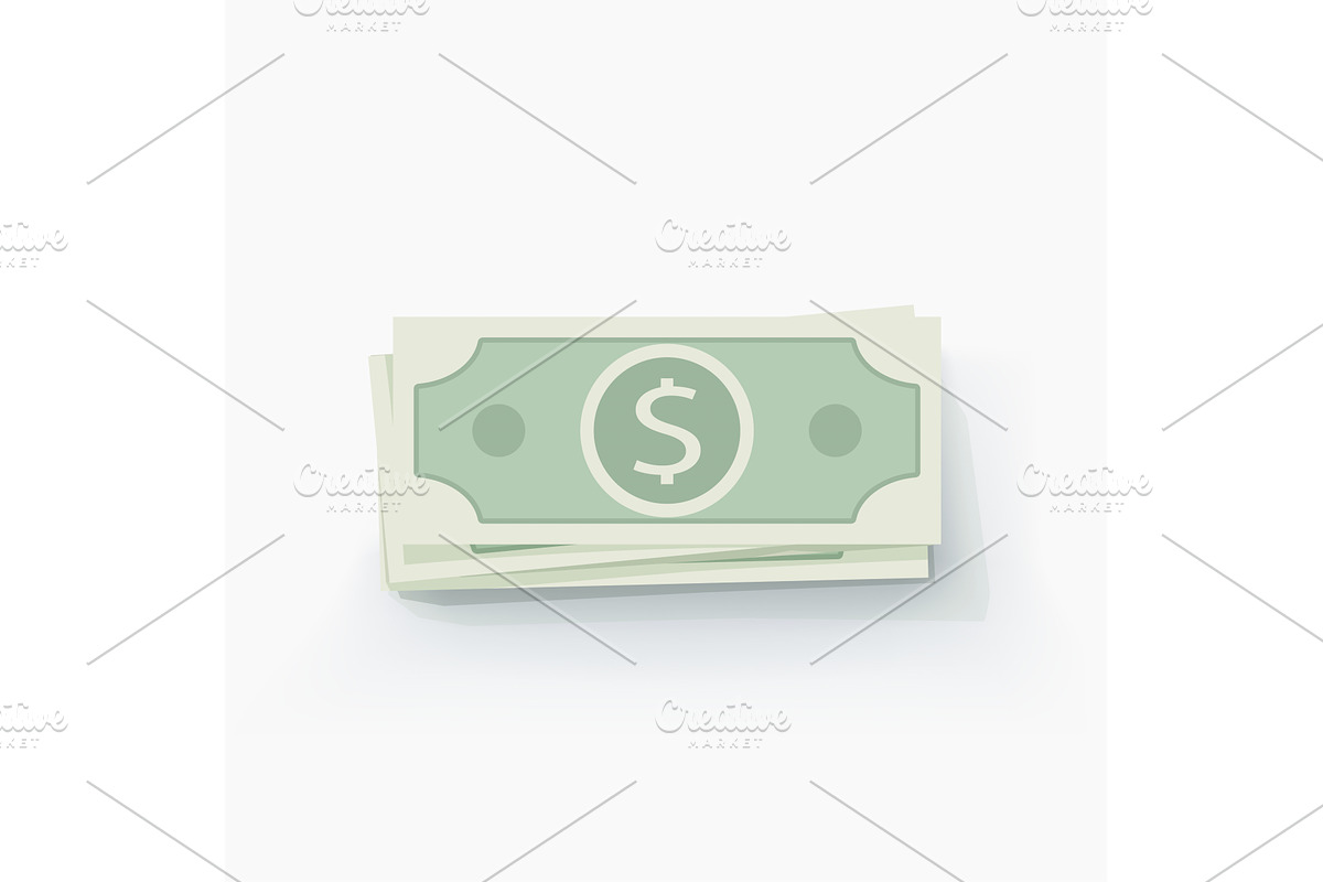 cute pile of money lying on white, a Finance Illustration by IfH