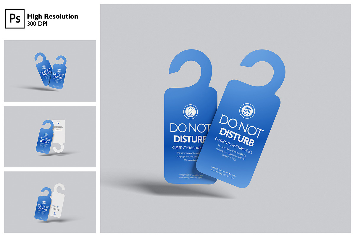 Creative Door Hanger Mockup, a Household Mockup by Gatamotion (Photo 1 of 5)