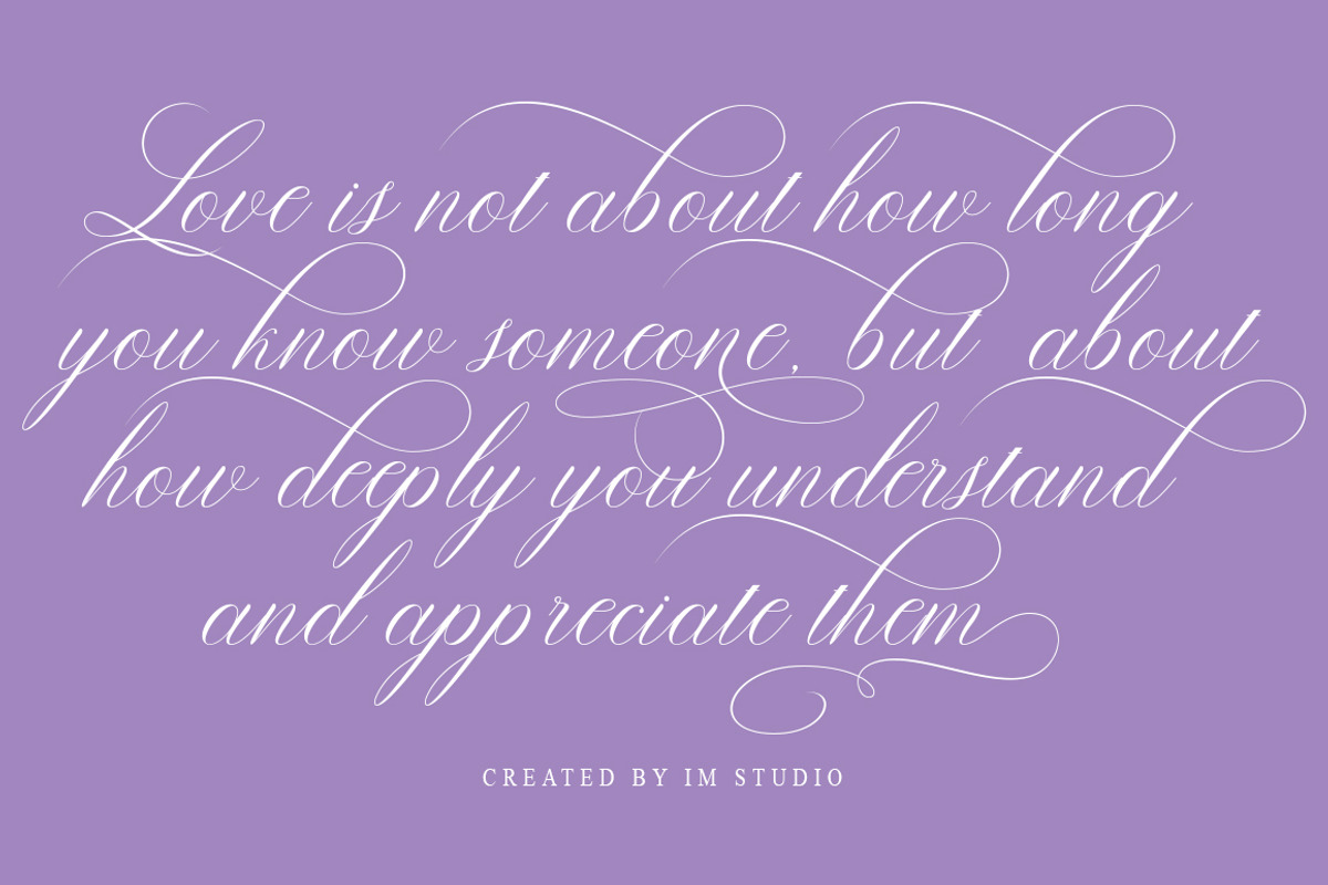 Mellintina Calligraphy, a Script Font by IM Studio (Photo 5 of 6)