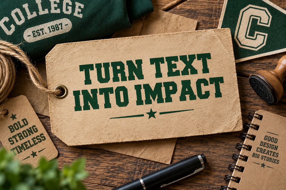 Vintage Army - College Font, a Slab Serif Font by Limited.studio (Photo 2 of 6)