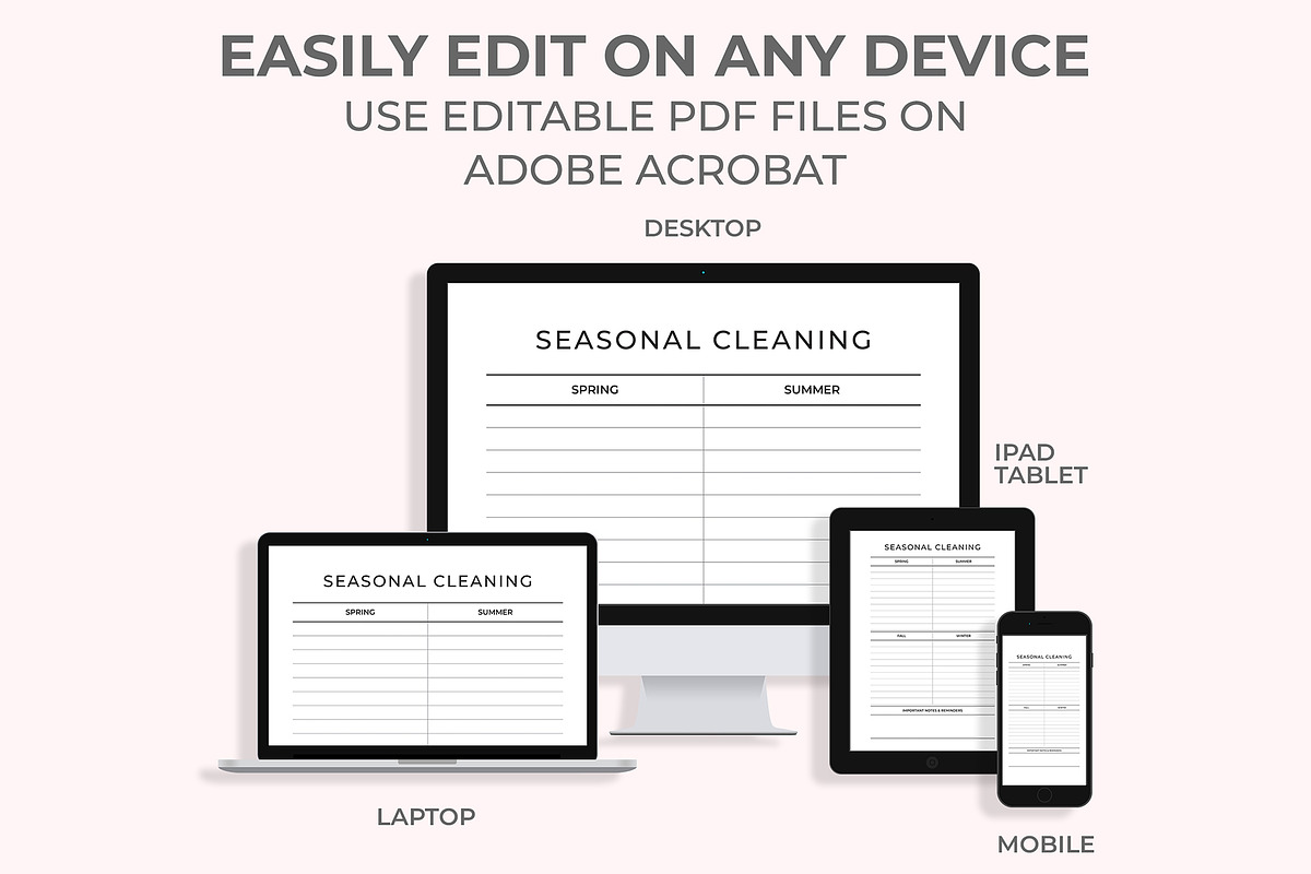 Seasonal Cleaning Checklist, a Stationery Template by M9 Design (Photo 4 of 5)
