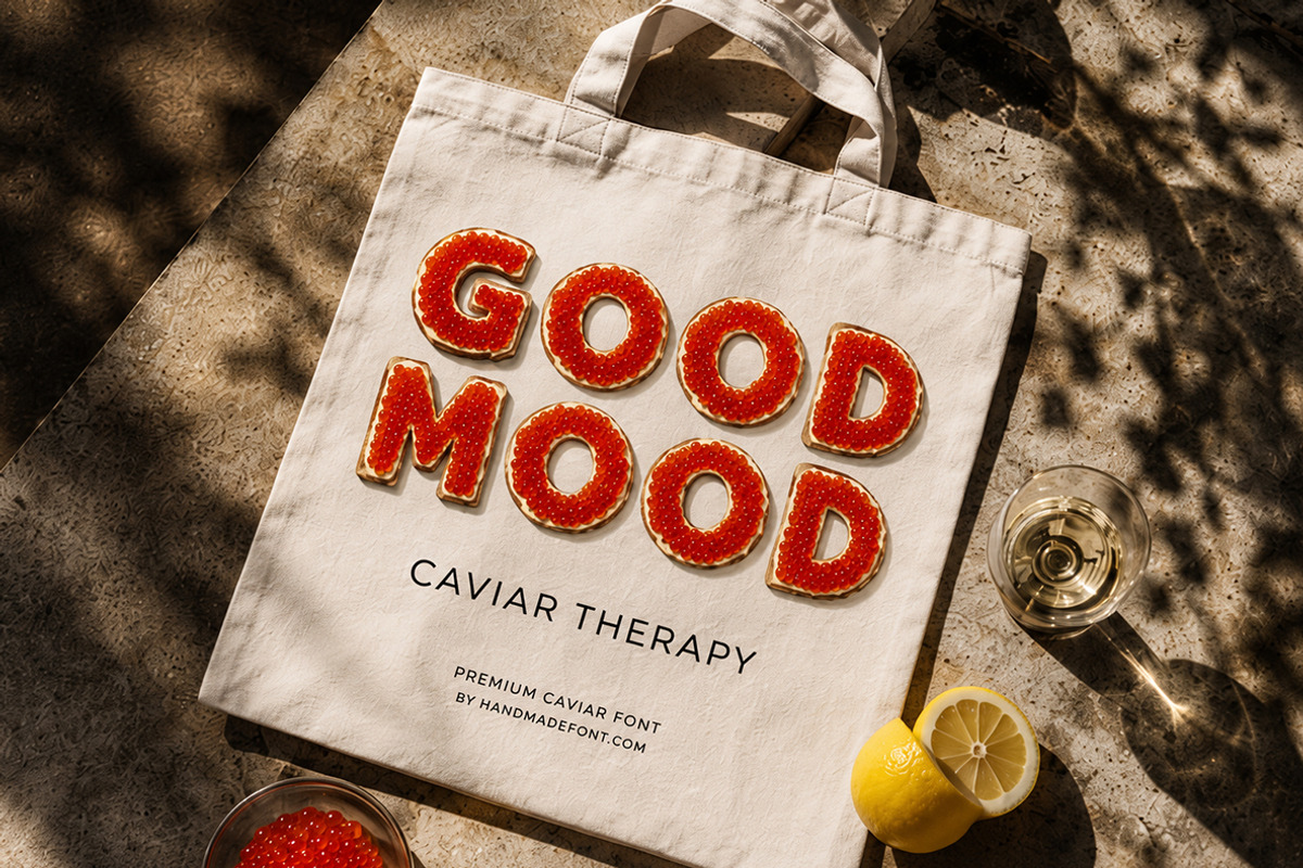 Premium Caviar Font, a Sans Serif Font by Handmadefont (Photo 7 of 14)