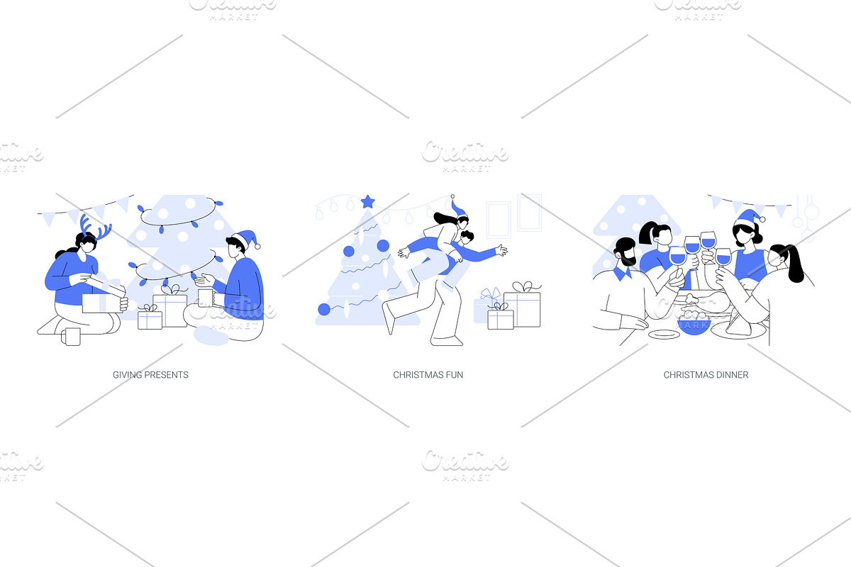 Christmas time isolated cartoon, a Person Illustration by Visual Generation