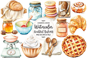 Neutral Baking Sublimation Clipart, an Illustration by OK Design