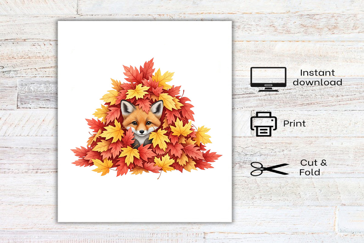 Watercolor Autumn Animals Clipart, a Seasonal Illustration by Canvas Craft (Photo 9 of 9)