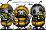 Watercolor Spring Bees Clipart, an Illustration by SinaCreation (Thumbnail 1 of 8)