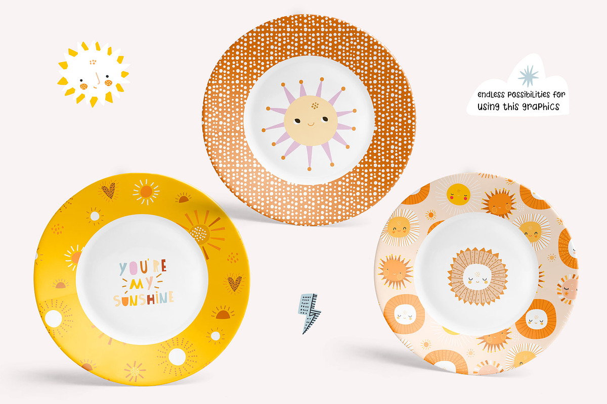 Hello SUNSHINE graphic collection, a Decorative Illustration by solmariart (Photo 9 of 10)