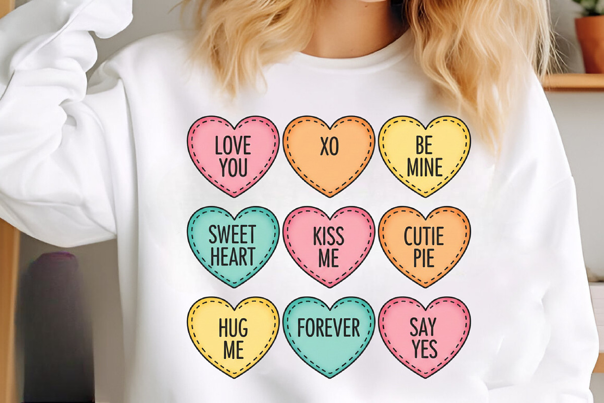 Candy Heart Sublimation Design, an Illustration by SinaCreation (Photo 7 of 10)
