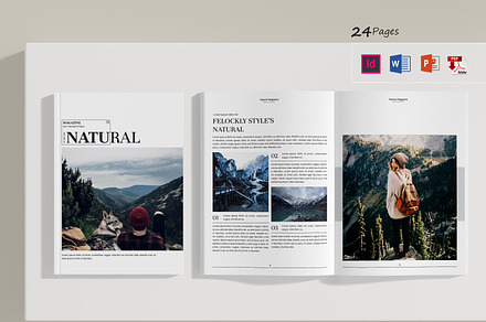 Natural Magazine Template, a Magazine Template by obidullah_01
