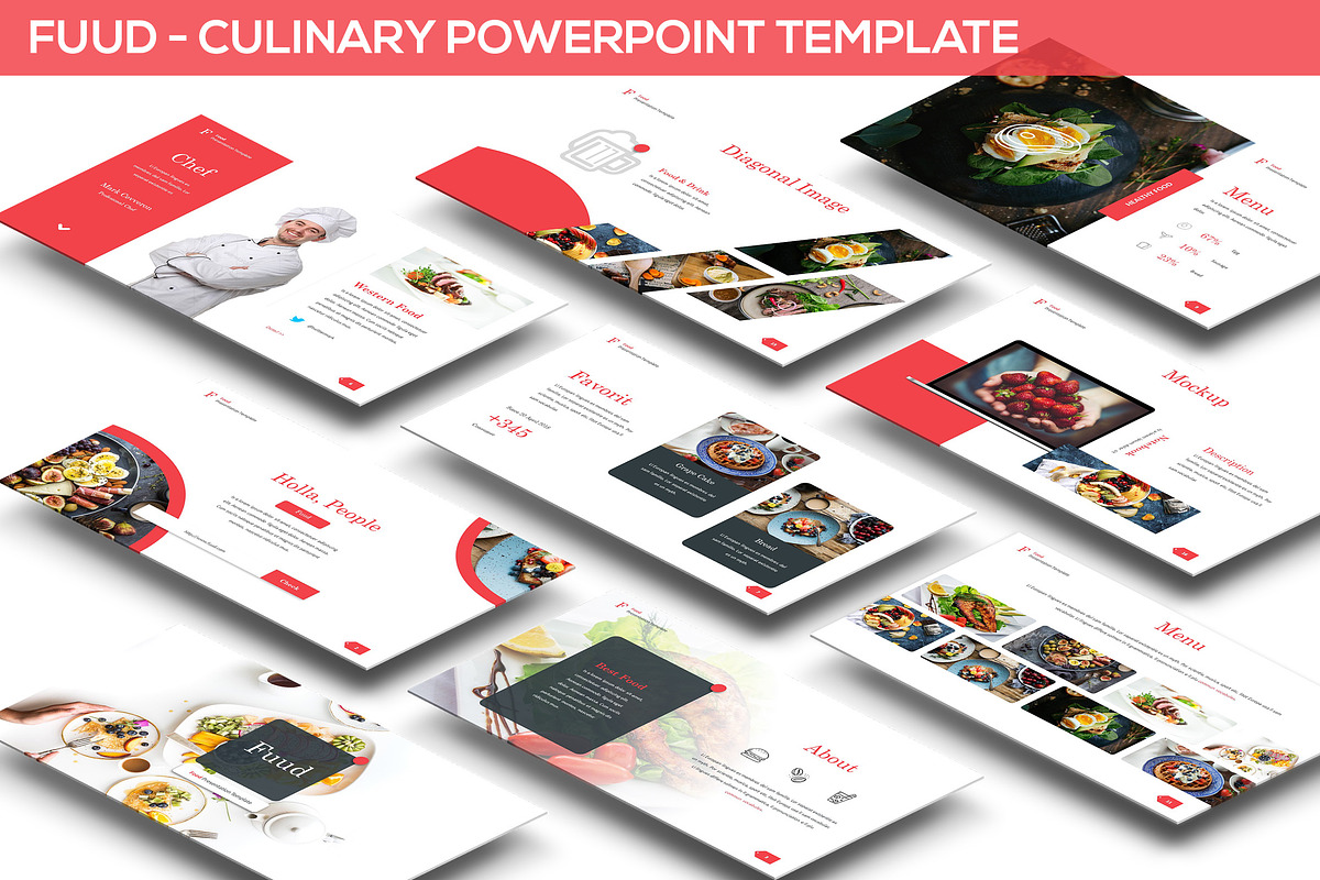 Fuud - Culinary Powerpoint Template, a Presentation Template by SlideFactory (Photo 1 of 2)