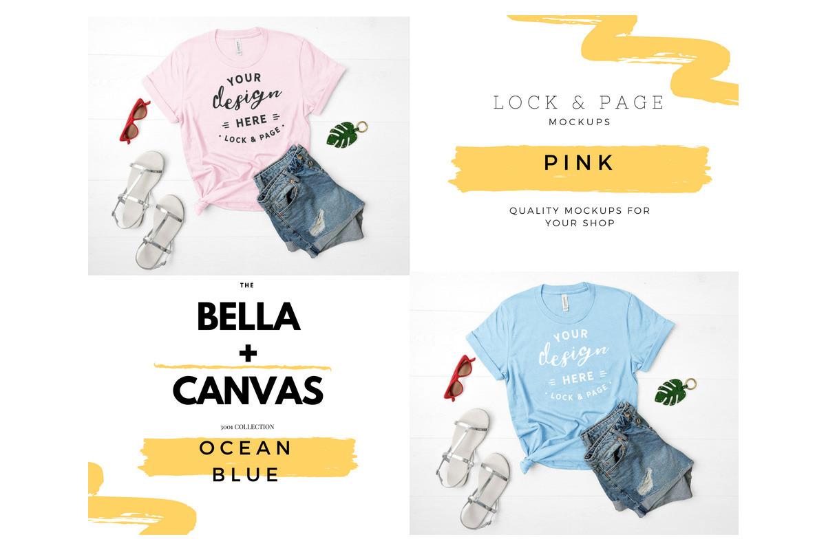 Bella Canvas 3001 Mega Bundle Mockup, a Shirt Mockup by lock and page (Photo 4 of 84)