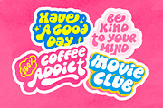 Dirty Clouds - Rough Bubble Font, a Sans Serif Font by Sarid Ezra (Thumbnail 3 of 9)