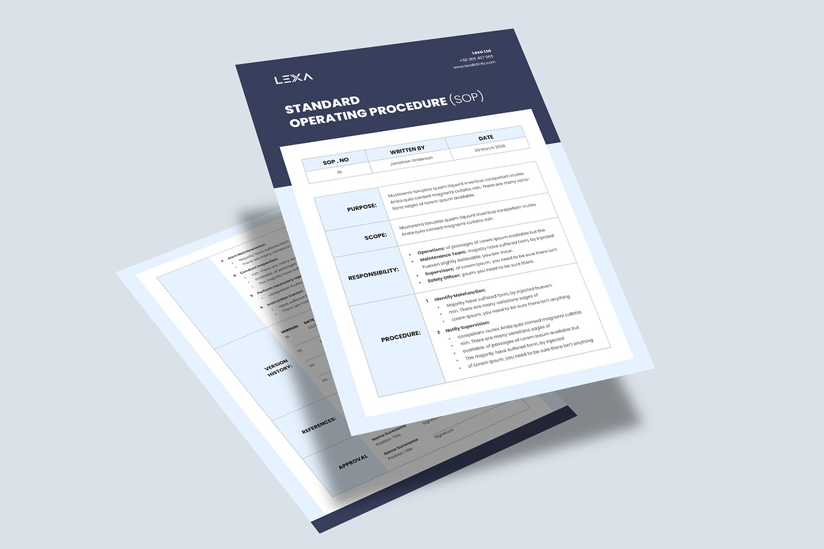 Standard Operating Procedure (SOP), a Brochure Template by Niofix (Photo 6 of 7)