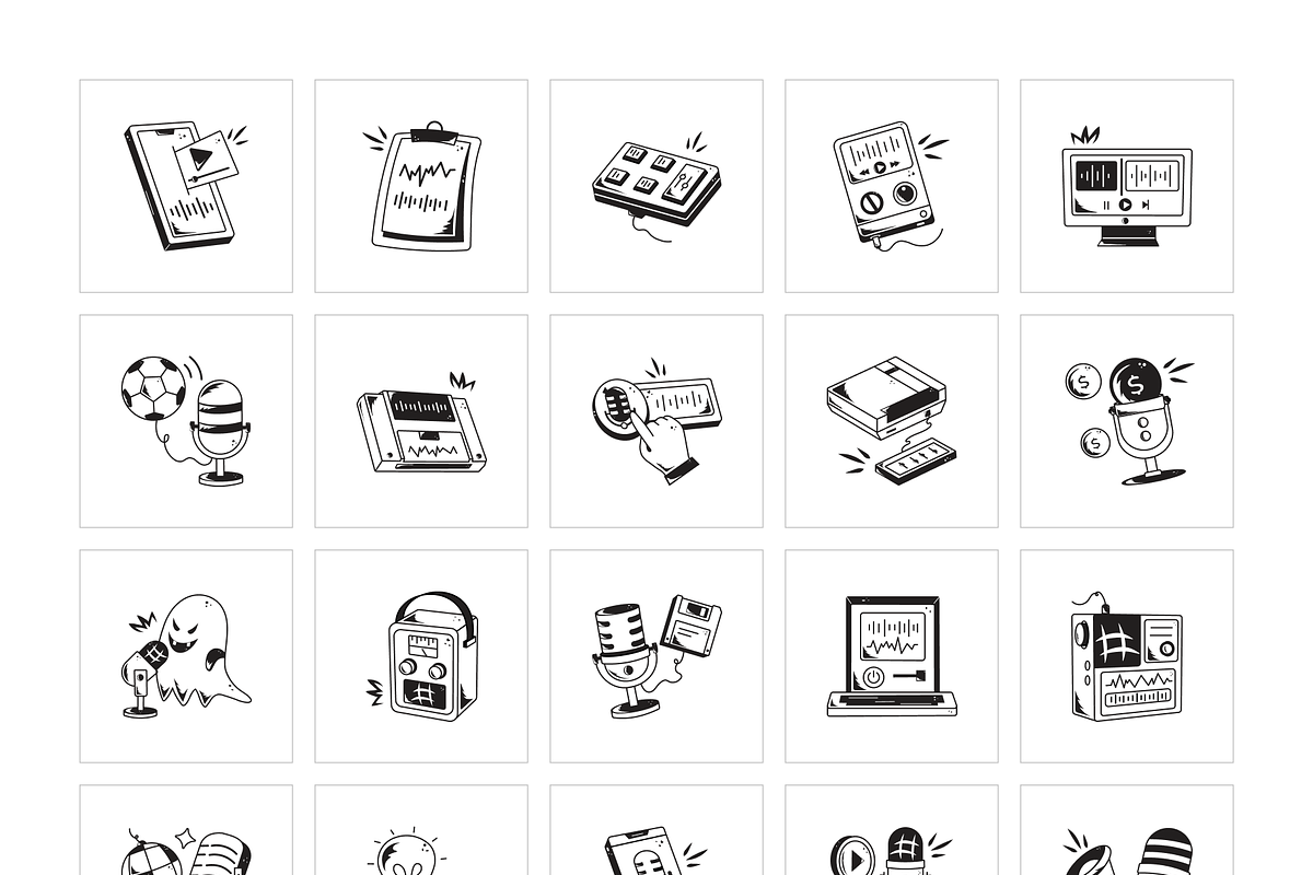 Animated Podcast Icons, a Solid Icon by Prosymbols (Photo 6 of 7)