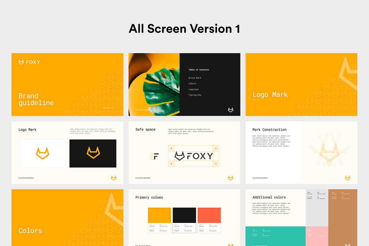 FOXY - Branding & Style Guide, a Branding & Logo Template by Ofspace Digital Agency (Photo 5 of 5)