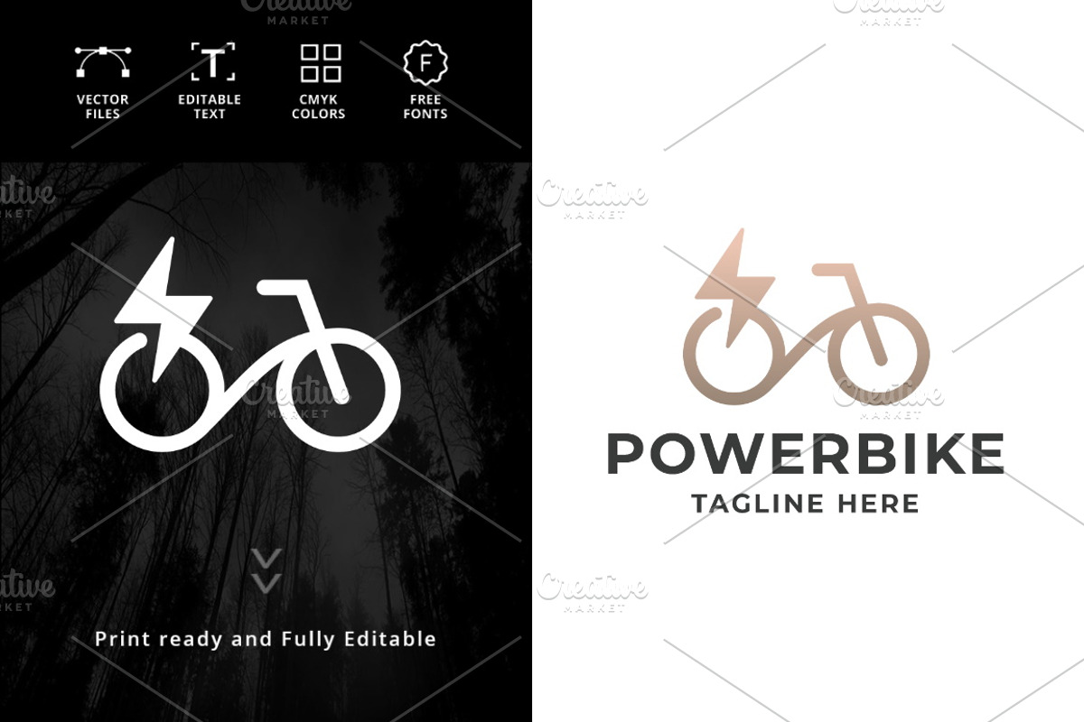 Power Bike Logo, a Branding Logo Template by Design_Planet