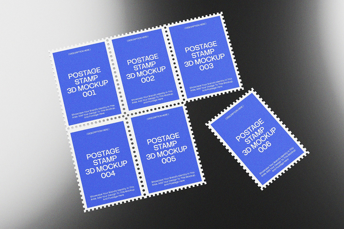 Postage Stamp On Metal 3D Mockup, a Books & Magazine Mockup by graphicook (Photo 2 of 4)