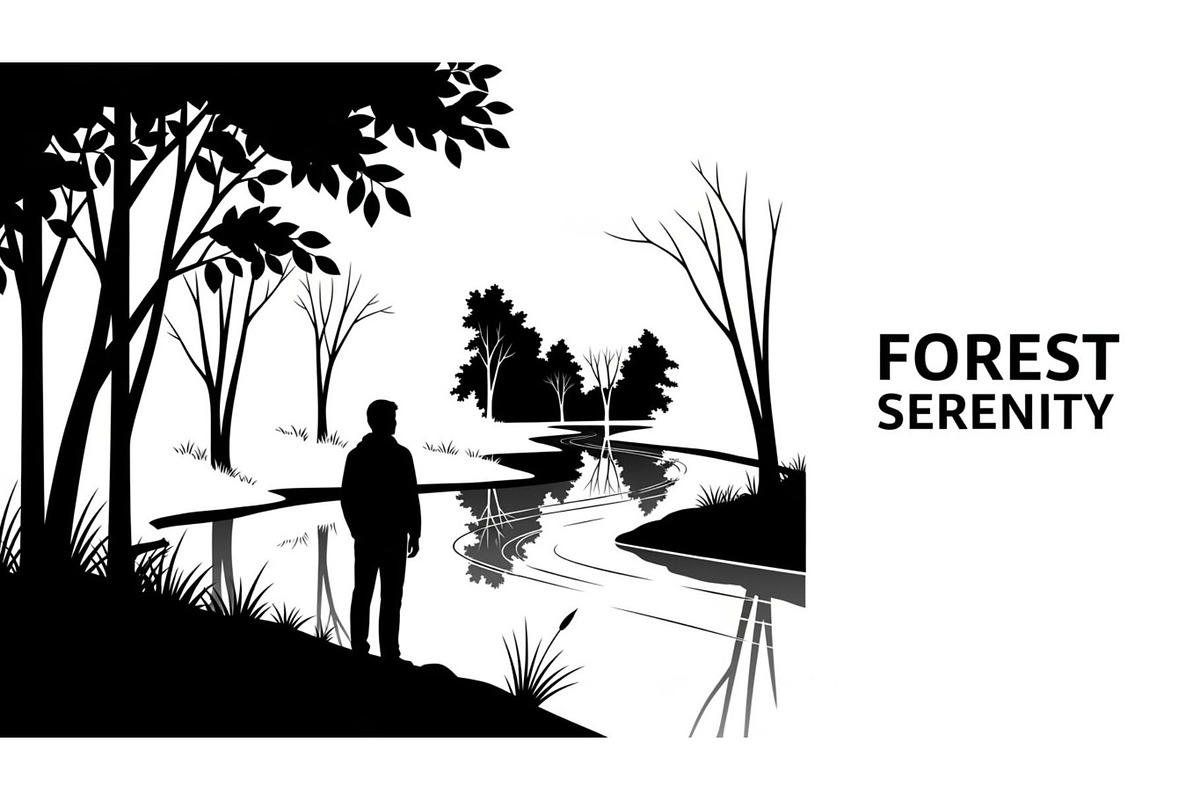 Nature Landscape Silhouette Vector B, an Illustration by Designer_Momina (Photo 15 of 51)
