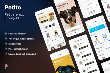 Petito Pet Care App UI Kit