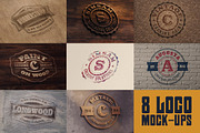 8 Realistic Logo or Text Mock-ups, a Product Mockup by Cruzine (Thumbnail 1 of 9)