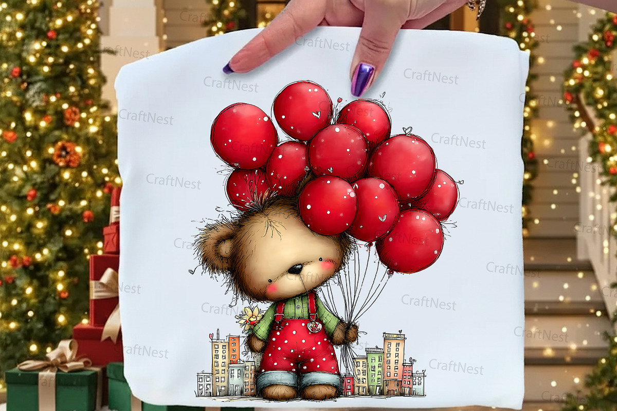 Teddy Bear, Bear With Balloons, an Illustration by Craft Nest (Photo 6 of 9)