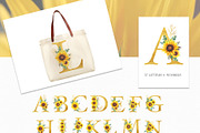 Watercolor Sunflowers Collection, an Illustration by CaraulanStore (Thumbnail 7 of 9)