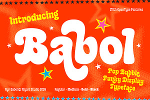 Babol – Pop Groovy Funky Typeface