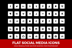 Social Media Icons Round White