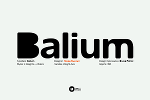 Balium – Imprecise Variable, a Sans Serif Font by Unio Designs
