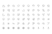 60 Weather Hand Drawn Doodle Icons, an Outline Icon by Creative Stall (Thumbnail 2 of 2)