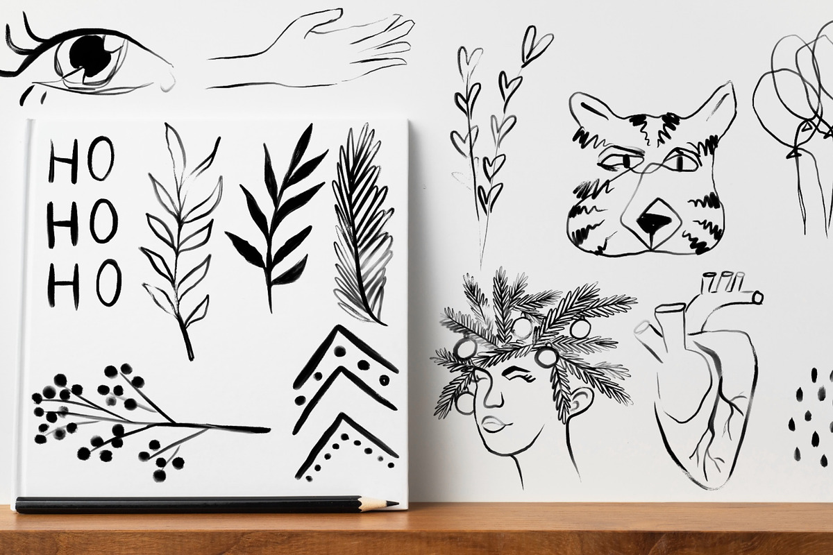 Boho Christmas and Happy new year!, a Background Graphic by Larisa Popova (Photo 4 of 8)