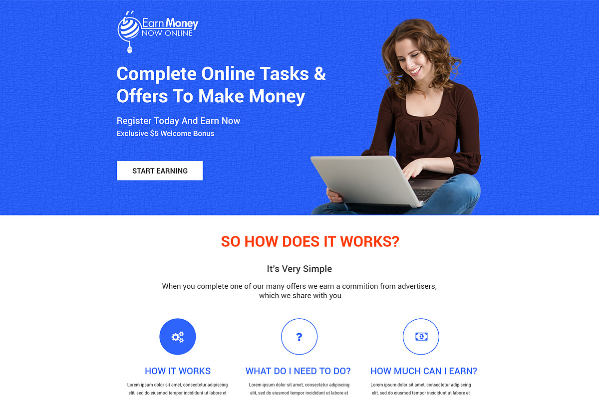 Money Earn Template with Builder, a Websites & App Template by oLanding (Photo 2 of 2)