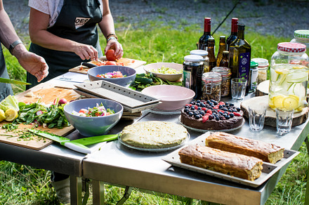 BBQ Outdoor with food preparations