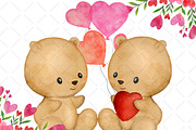 Watercolor Valentines Day Clipart, an Illustration by NancyDzines (Thumbnail 3 of 4)
