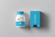 Supplement Jar & Box Mock-up 8, a Cups & Container Mockup by Yogurt86 (Thumbnail 8 of 12)