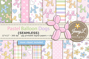Balloon Dog SEAMLESS Digital Papers, a Graphic by JennyL Designs (Thumbnail 1 of 6)